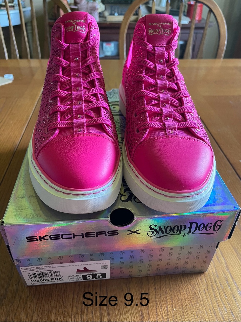 Skechers Hot Pink Platform Lace-Up Sneakers